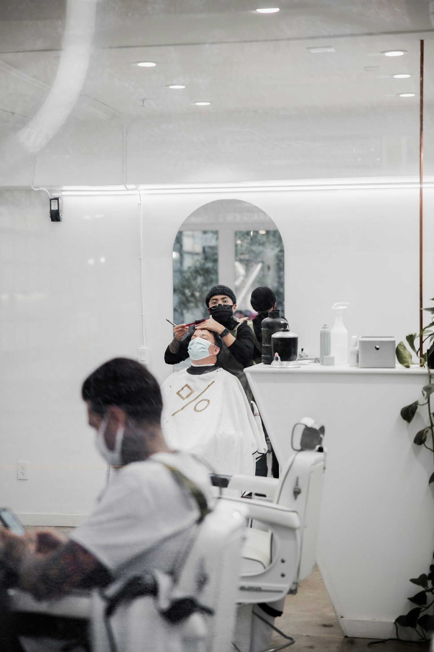 Un poste de coupe dans le salon