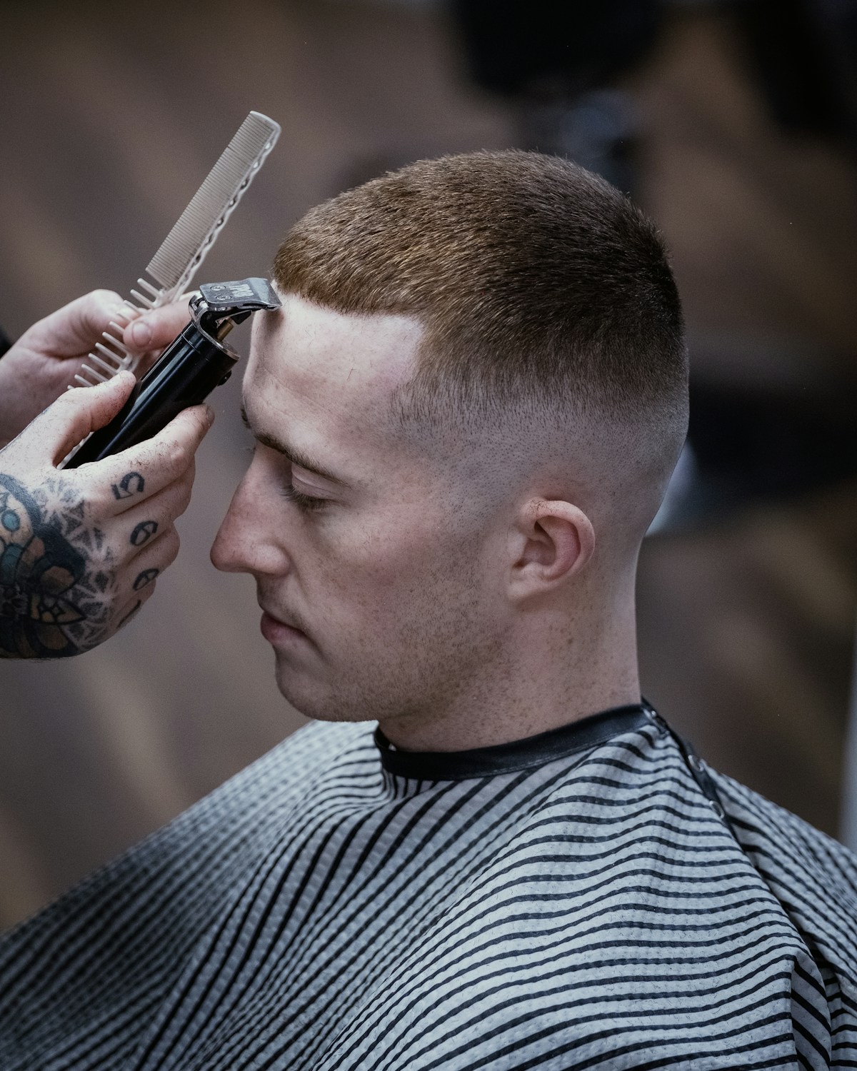 Skin fade vu de dos
